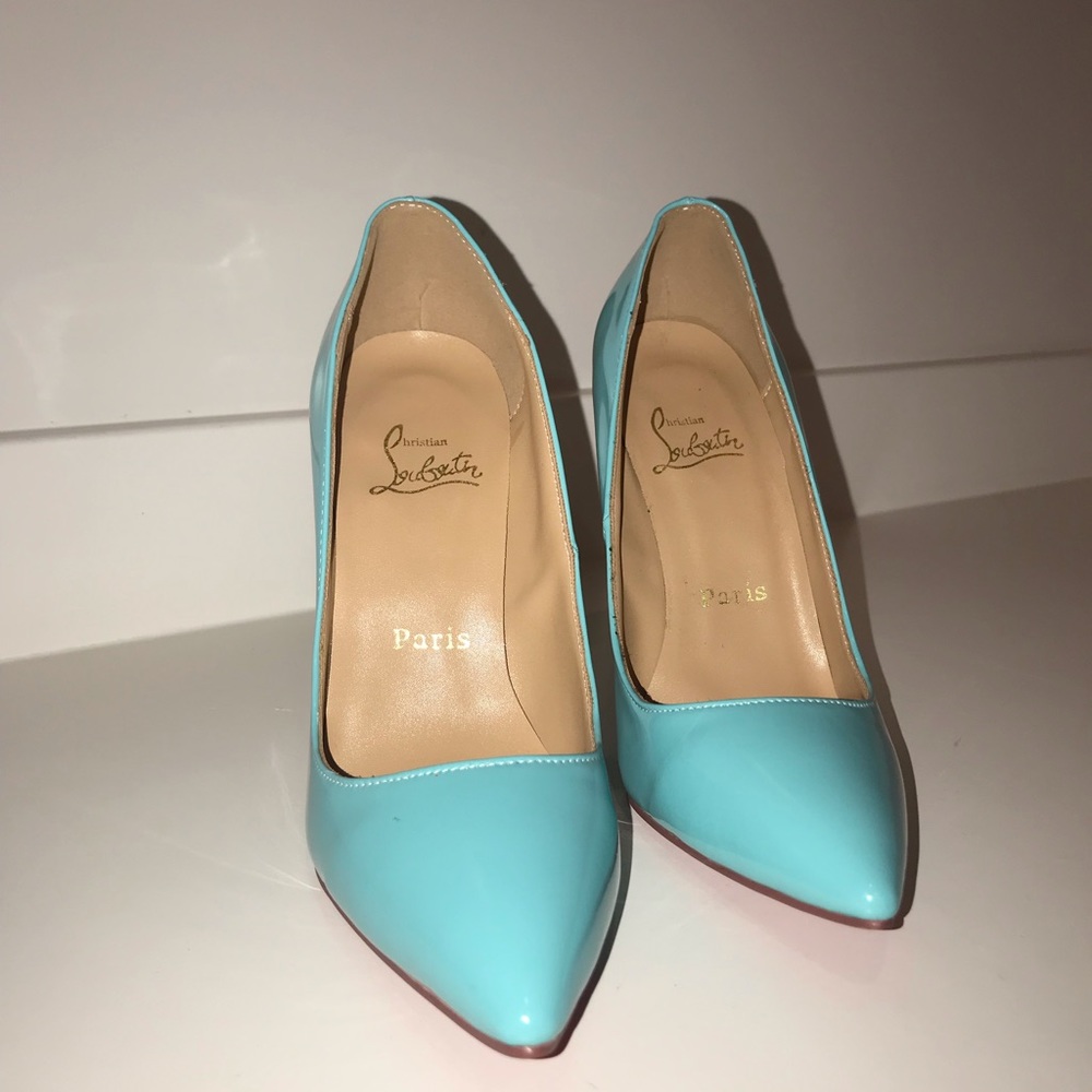 🔥 TEAL CHRISTIAN LOUBOUTIN 🔥 STILETTO HEEL PUMPS